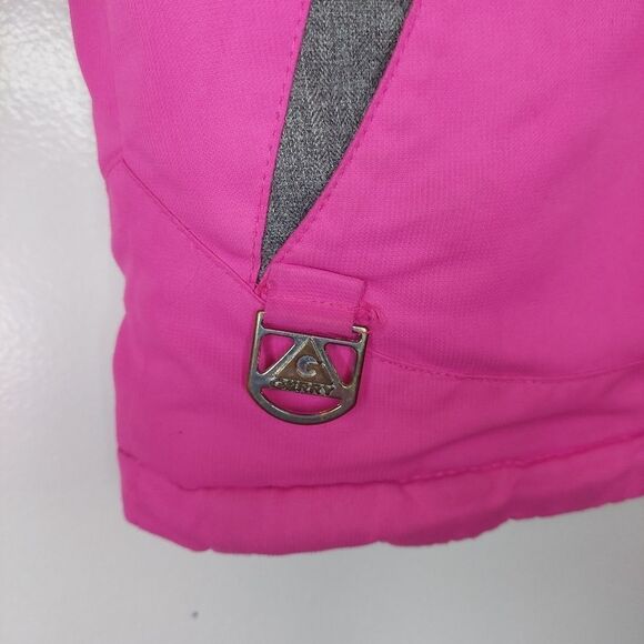 Gerry Small Girls 4/5 Hooded Jacket Pink/Gray Polyester Warm Coat - Picture 12 of 13